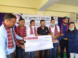 सुदुरपश्चिमेली नेपाली समाजद्वारा राष्ट्रिय तथा अन्तर्राष्ट्रिय खेलाडीहरुलाई कोभिड-१९ विरुद्ध बिमा गर्न आर्थिक सहयोग सुदुरपश्चिमेली नेपाली समाजद्वारा राष्ट्रिय तथा अन्तर्राष्ट्रिय खेलाडीहरुलाई कोभिड-१९ विरुद्ध बिमा गर्न आर्थिक सहयोग