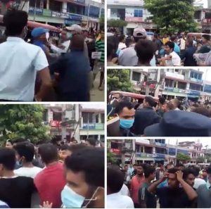 कैलालीमा नेकपाका अध्यक्ष ओली पक्षधर र प्रचण्ड पक्षधर बिच झडप