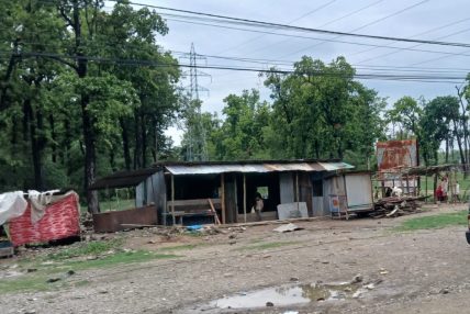 अत्तरियामा फेरि ठडिन थाले वनले भत्काएका घर, टहरा
